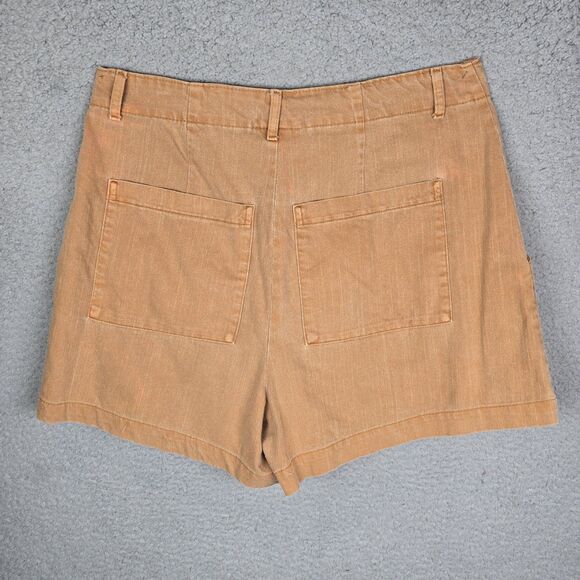 Universal Thread High Waisted Pleated Tan Shorts M Cotton Summer Classic Retro - Picture 7 of 8
